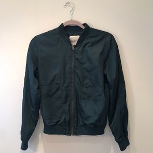 Olive green bomber jacket